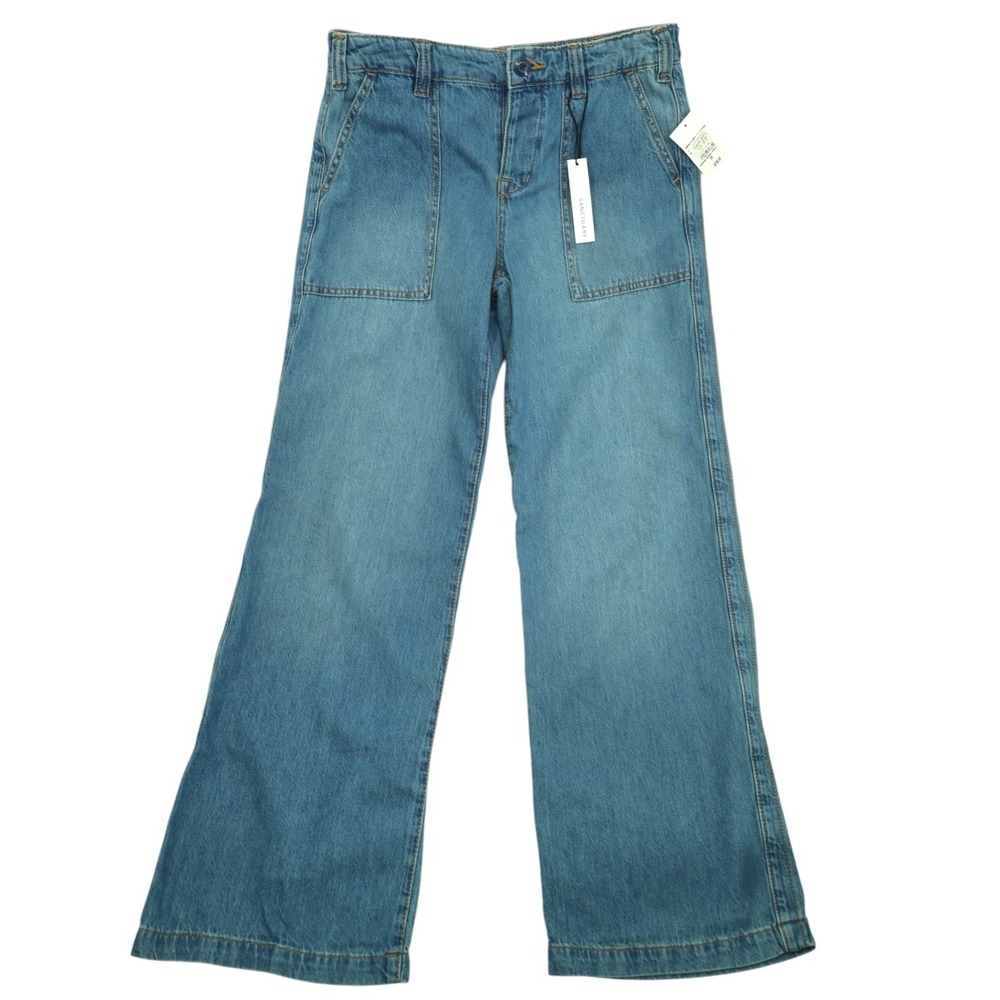 Sanctuary Army Pant Jeans 28 Semi High Rise Straight Leg Utility‎ Denim NWT